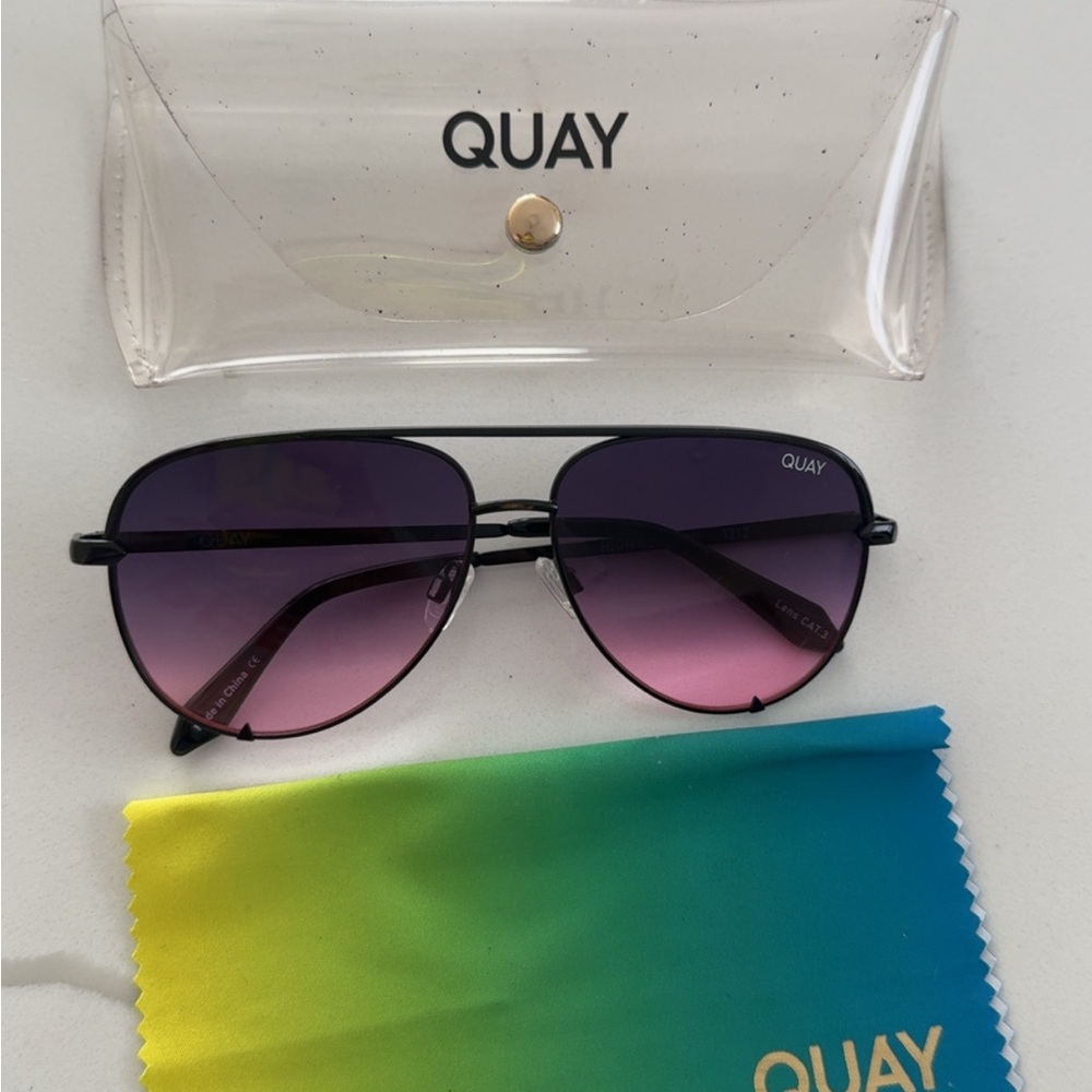 Quay High Key, Australia Black to Purple Gradient Sunglasses